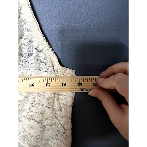 Vintage Sheer Bust Slip Dress Size 1x Rosette Feminine Delicate Nightie - Picture 9 of 9